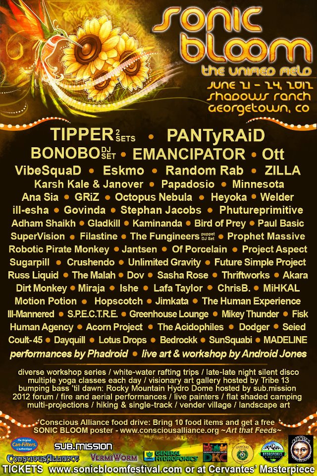 Sonic Bloom 2012 Benefiting Conscious Alliance