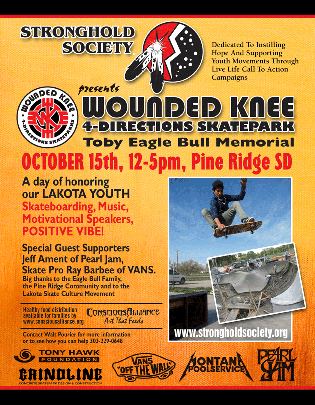 Wounded Knee 4- Directions Skatepark Opening