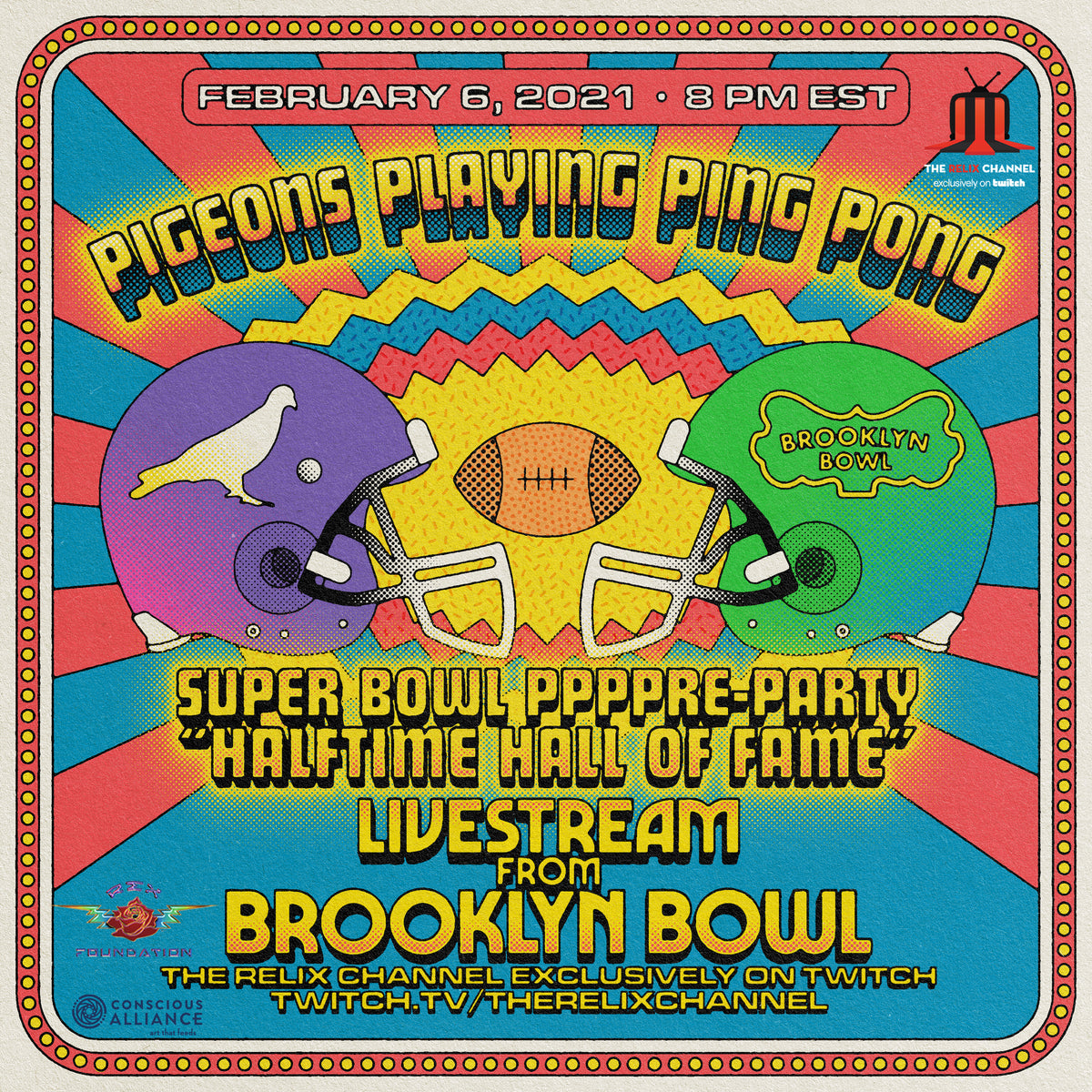 Pigeons Playing Ping Pong Super Bowl PPPPre-Party