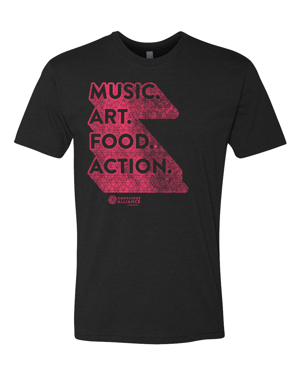 Music. Art. Food. Action. T-Shirt